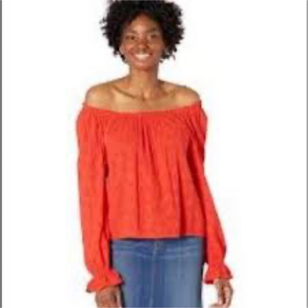Sanctuary Vibrant Orange eyelet Blouse